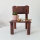 Antique children's chair, folk art, early 20th century