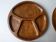 Lot of 4 plates or teak serving dishes, 70-80s