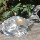 Vide poche en cristal forme de lapin de la cristallerie d'arques made in france
