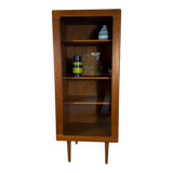 Meuble en teck avec porte en verre, Danemark 1960