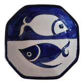 Plat céramique poissons