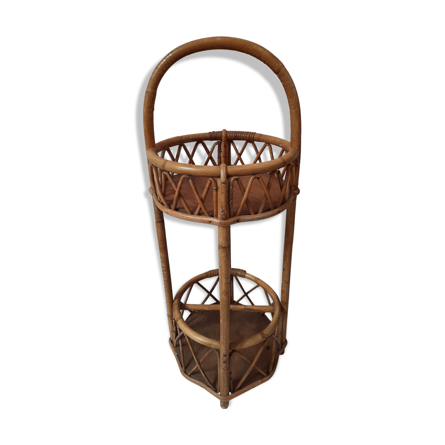 Portable bar in rattan 60s-70s