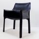 Set of 4 'Cab 413' chairs with armrests by Mario Bellini for Cassina - 1970s