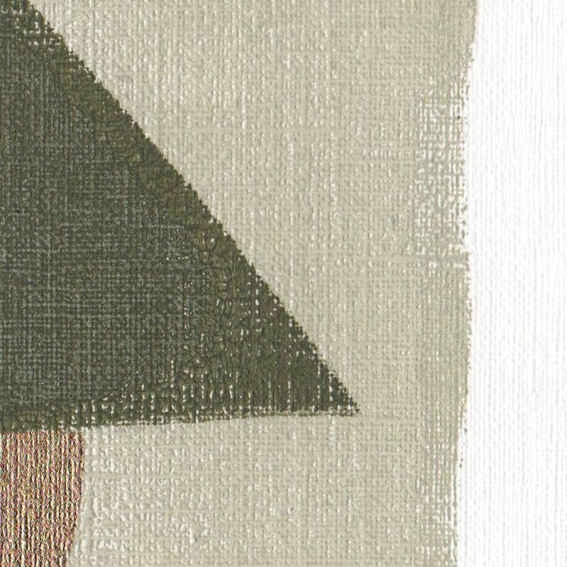 Peinture sur papier M188 vert et doré signée Eawy
