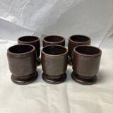 Ensemble de 6 tasses ou verres en grès