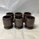Set of 6 stoneware cups or glasses