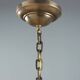 Vintage glass and brass pendant, Italy, 1950s