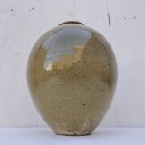 Vintage signed glazed stoneware vase.