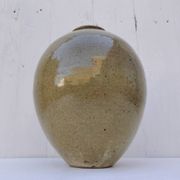 Vase ventru en grès émaillé, signé, vintage