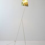 Vintage tripod floor lamp in white metal