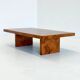 Table basse vintage par Smania en bois de noyer.