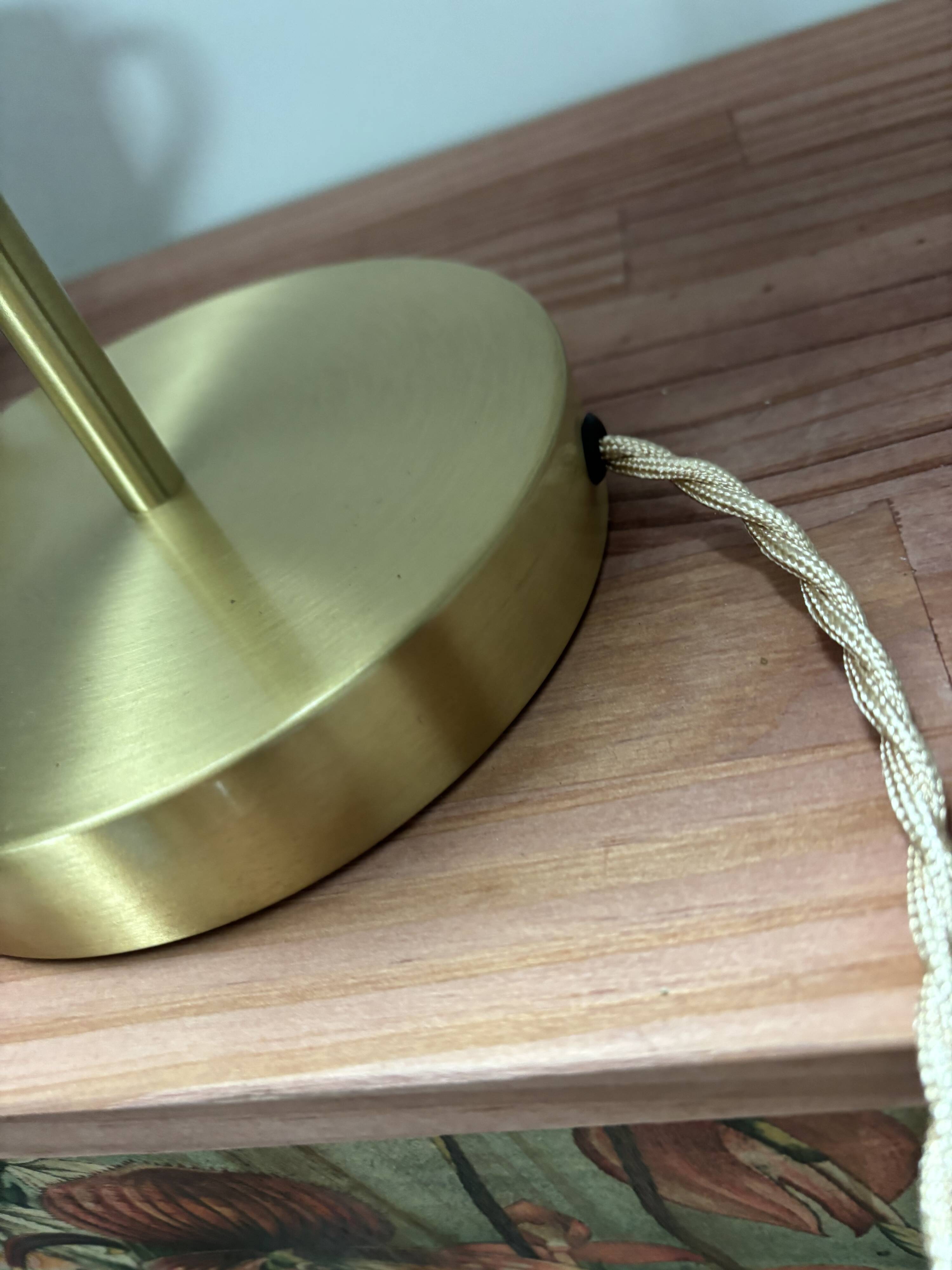 Art Deco flame glass globe lamp