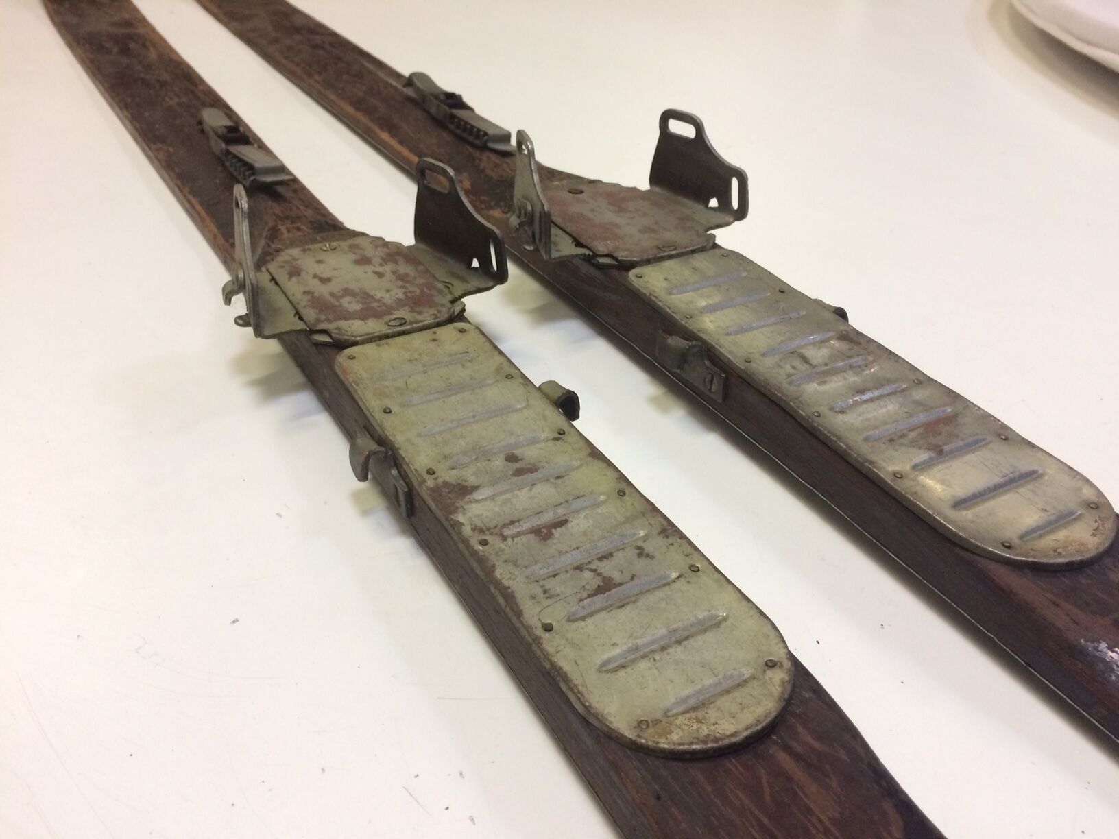 Pair of old wooden skis 1900