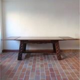 Large rustic farmhouse table with extensions