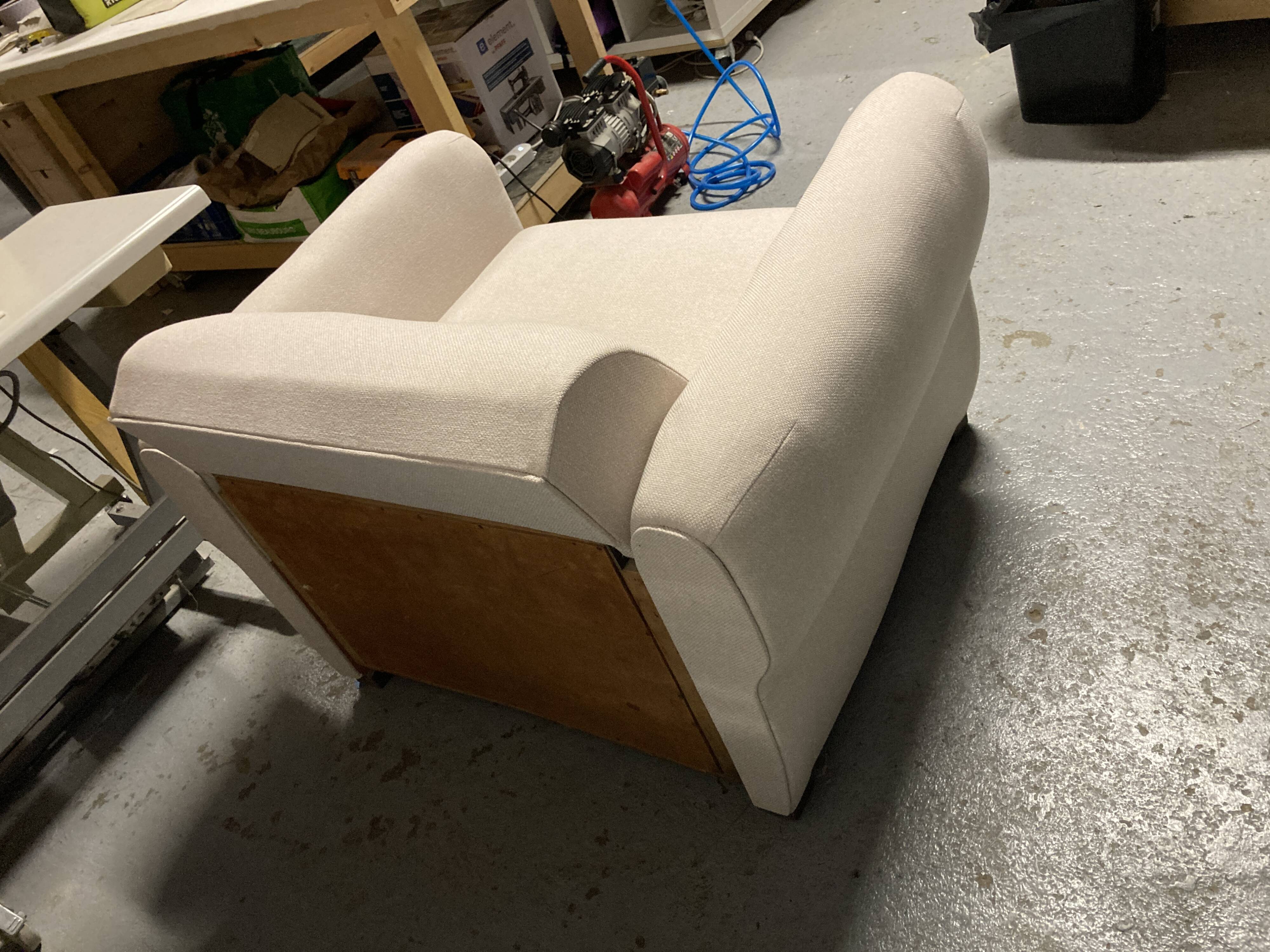 30's armchair with storage space under the seat