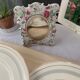 Antique porcelain mirror pink pattern