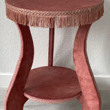 Vintage 80s velvet side table