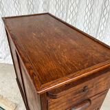 Ancien caisson de bureau en chêne, double face