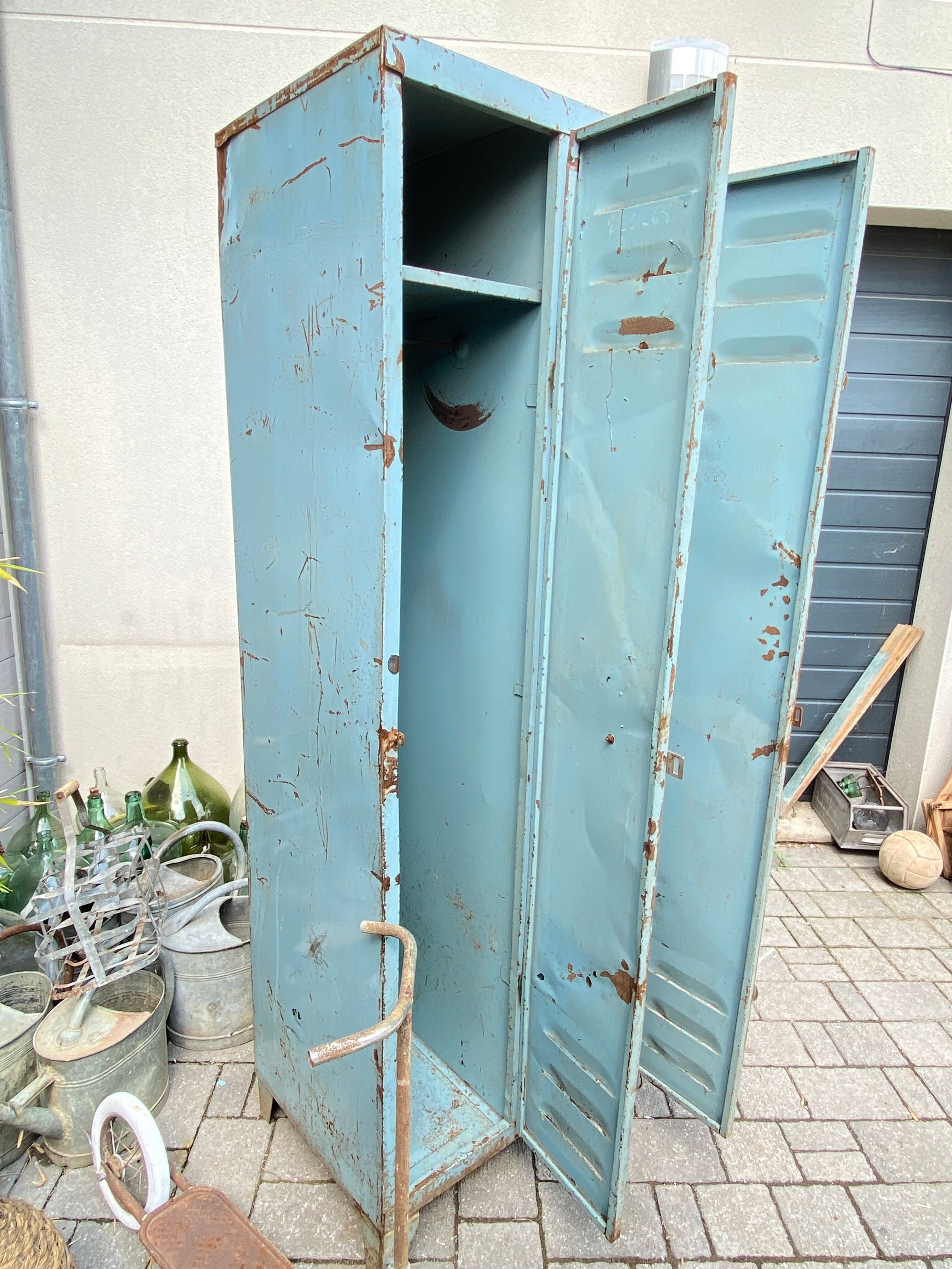 Vintage metal industrial wardrobe