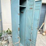 Vintage metal industrial wardrobe