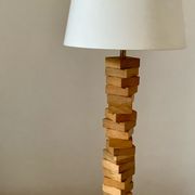 Pied de lampe en bois