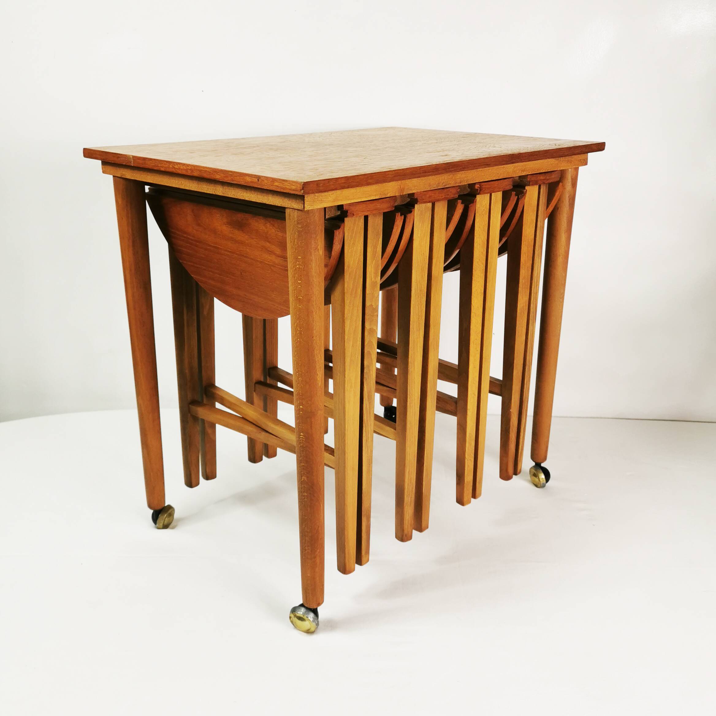 Set of Mid Century tables, designed by P. Hundevad, Novy domov, Czechoslovakia, 1960s.