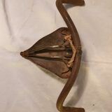 Brutalist bull head sculpture