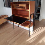 Writing desk wood and metal Jean Domps