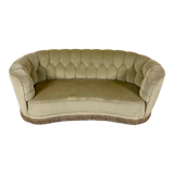 Danish 3 seater banana shaped sofa 1940s