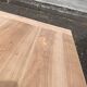 Renovated round extendable dining table with a central wooden leg, 113-203cm.