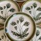 Vintage Gien Flat Plates - Herbarium Model