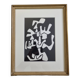 Screenprint after Jean Dubuffet framed under glass 25 cm by 30 cm