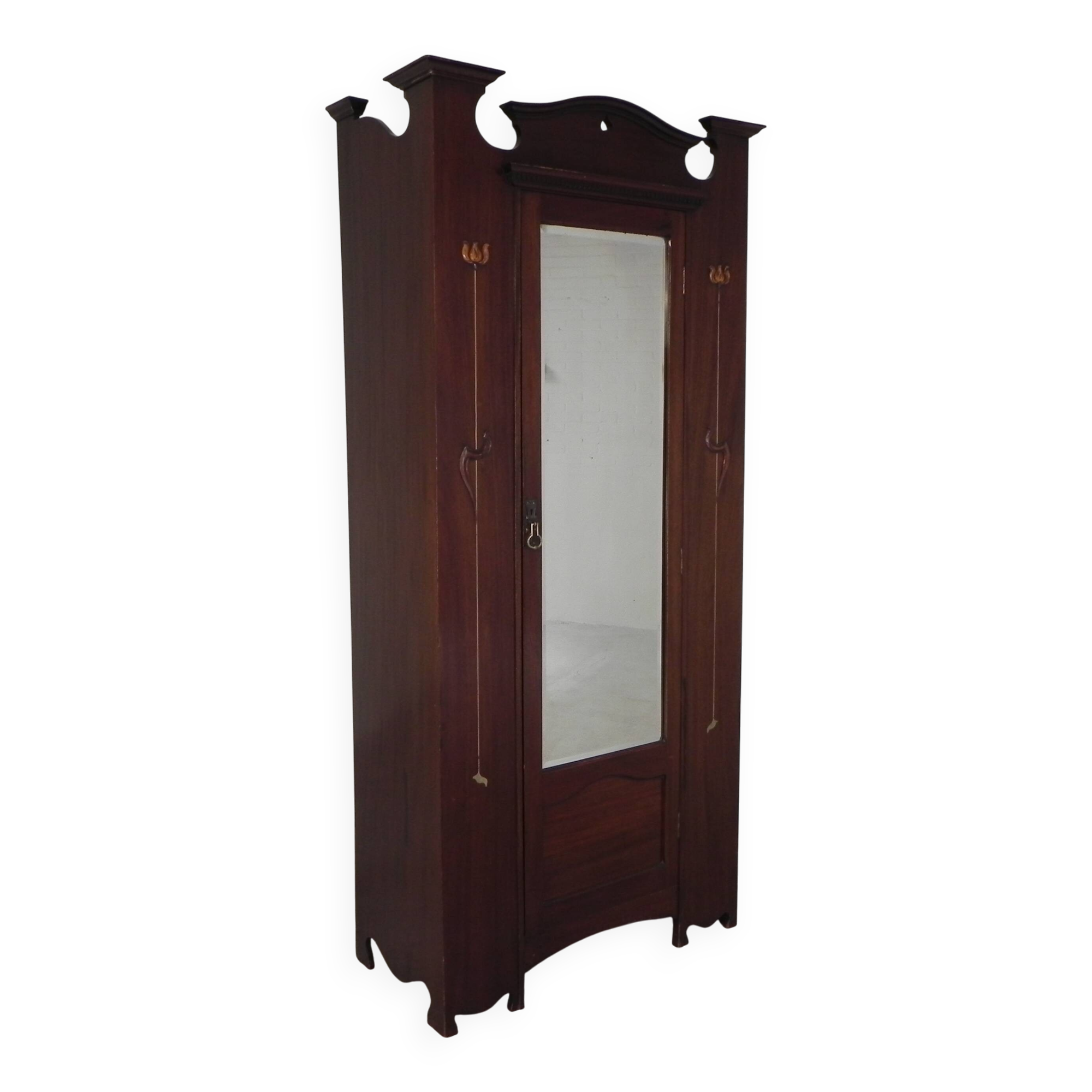 Art Nouveau wardrobe, hanging cupboard