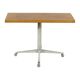 Vintage Coffee Table Side Table Wooden Top Chrome Wheels 90cm