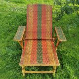 Rattan recliner