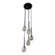 Lustre cascade chrome et verre givré  des années 70