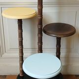 Tripod plant holder 4 levels in solid wood, bamboo style & painted