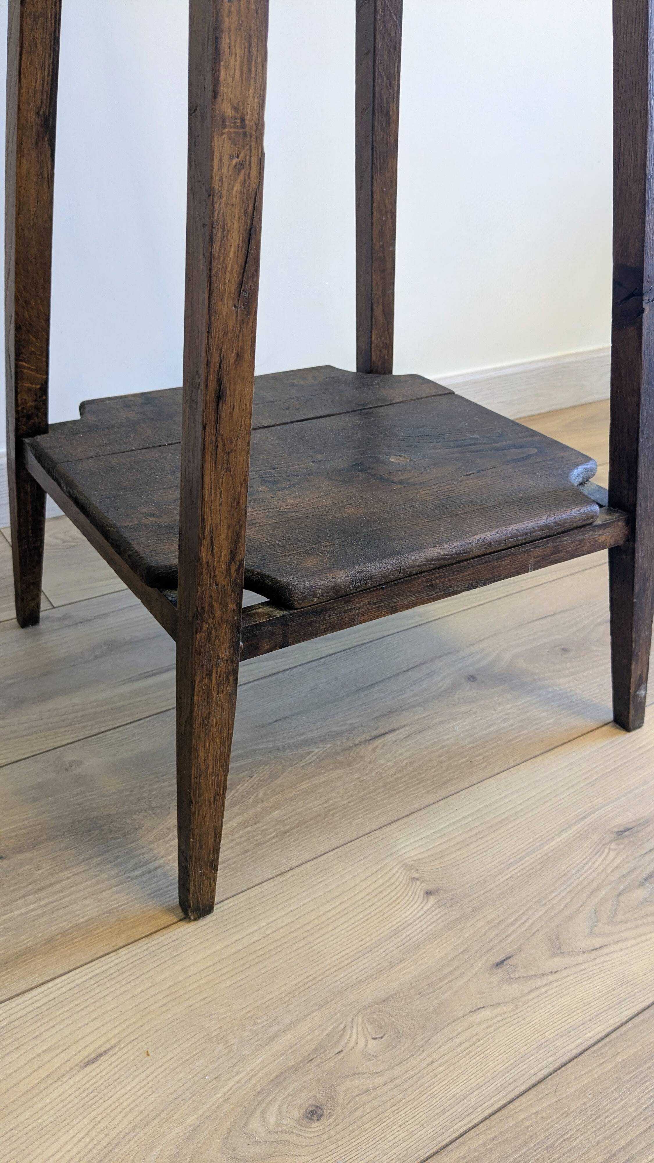 Patinated wooden side table – rustic simplicity