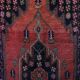 Antique hand-woven persian maslaghan rug, 1920s 254x135cm