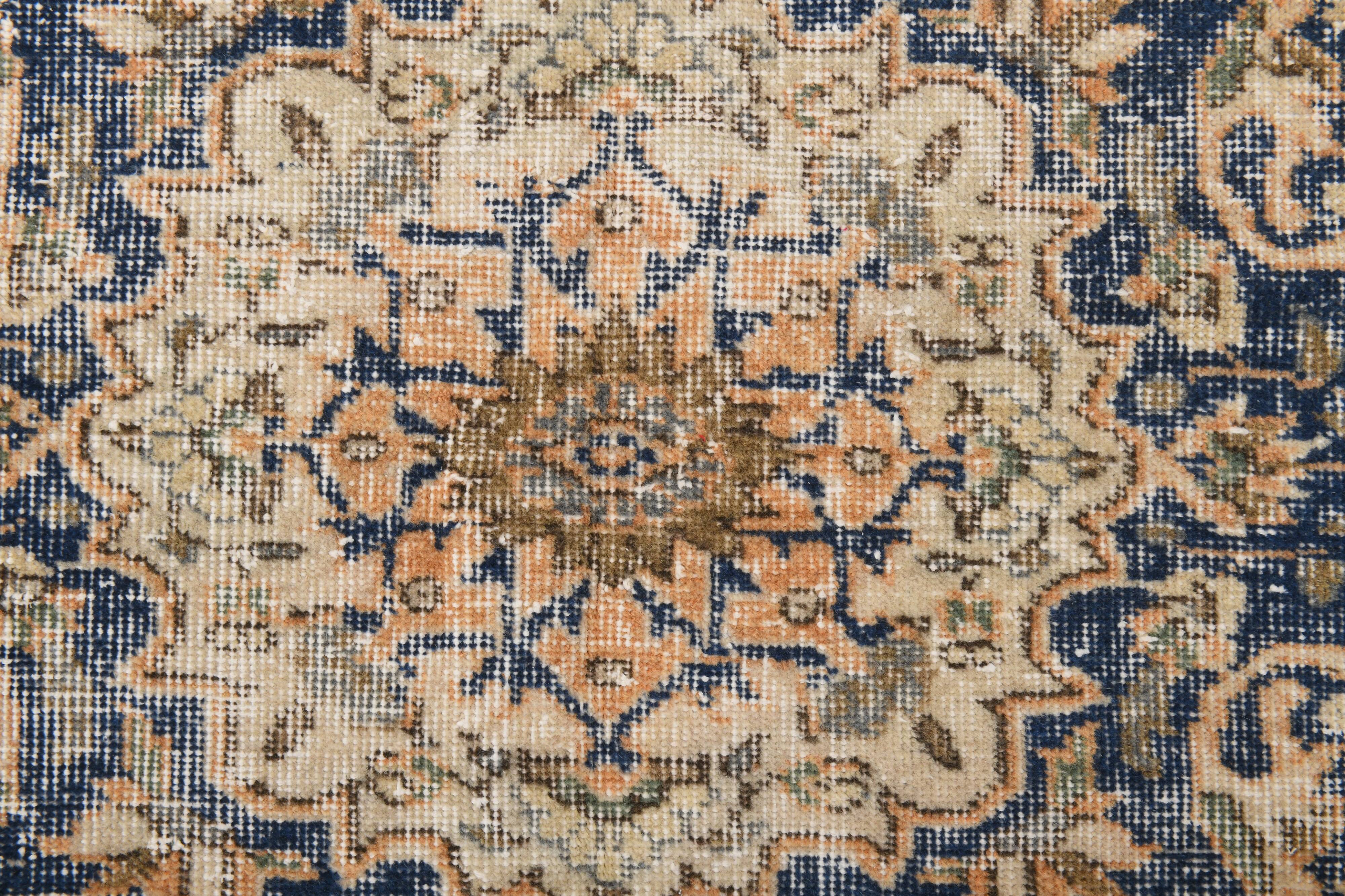 5x9 Navy Blue & Peach Oriental Persian Rug, 168x284Cm
