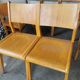 Lot de 6 chaises de théâtre en bois blond