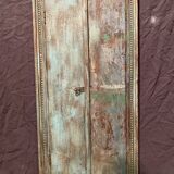 Old Indian window in blue lacquered wood