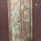 Ancienne fenêtre indienne en bois laqué bleu