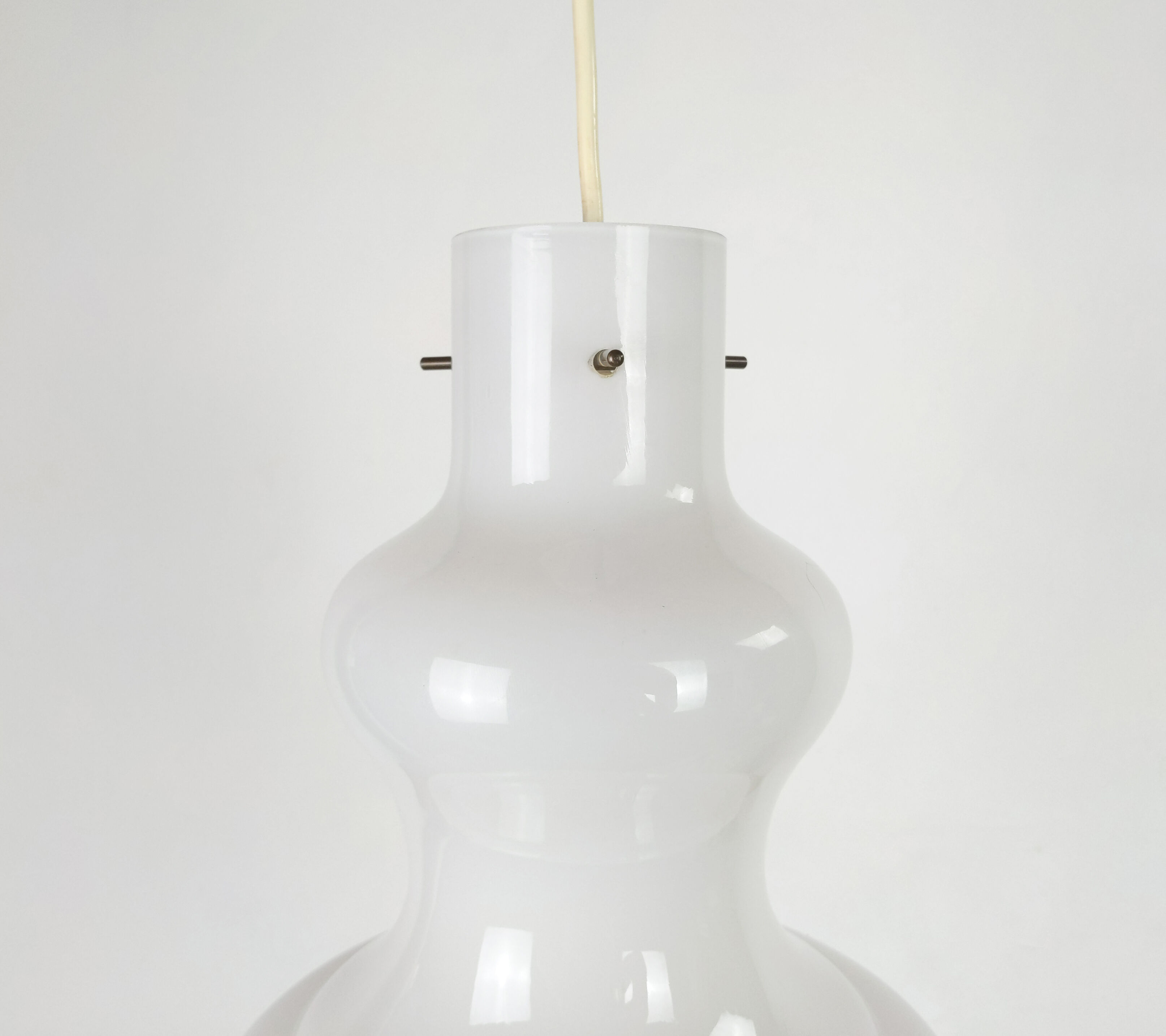 Suspension in white opaline Italy 1960