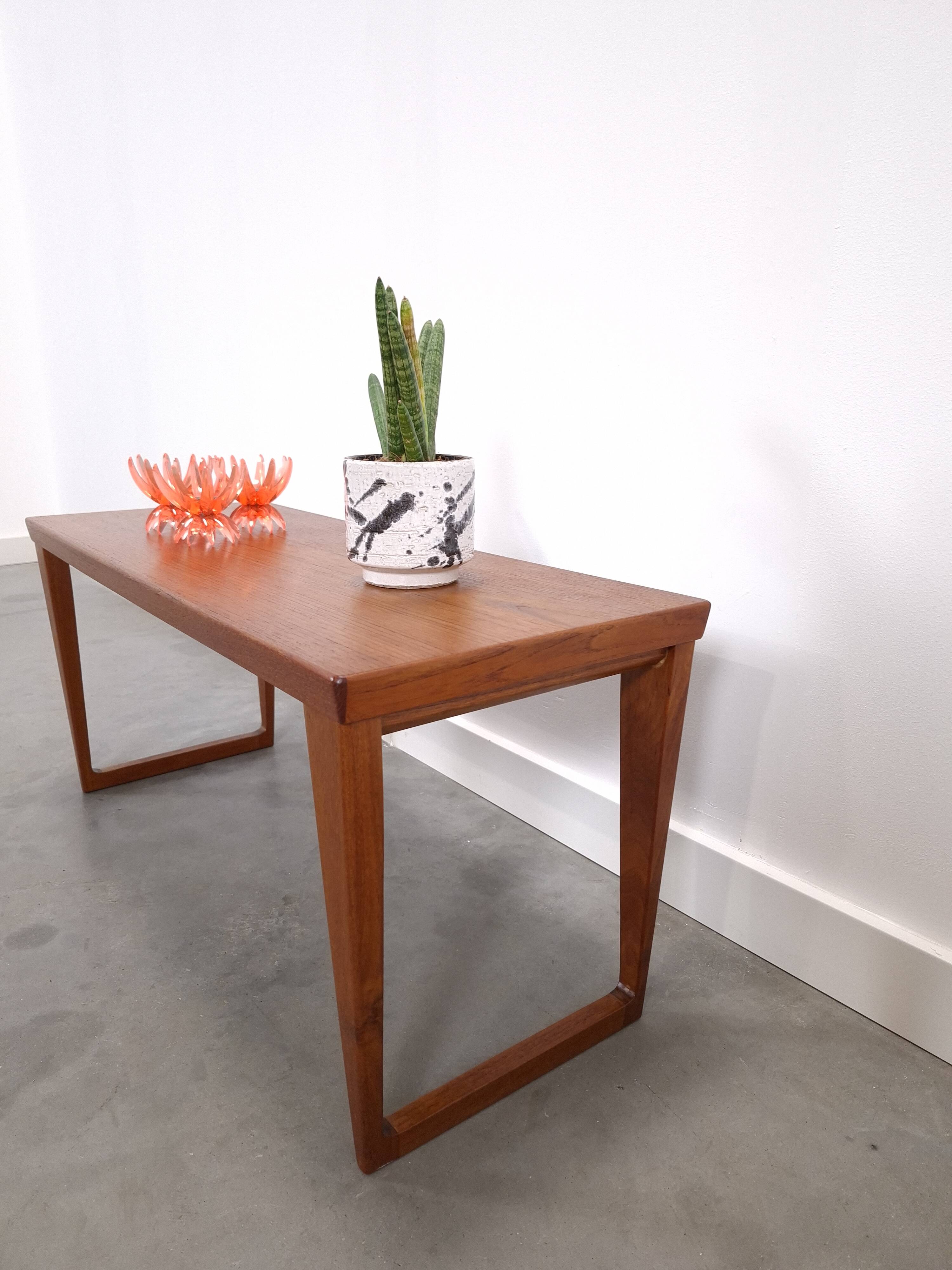 Vintage teak table Kai Kristiansen, Danish design coffee table, model 35
