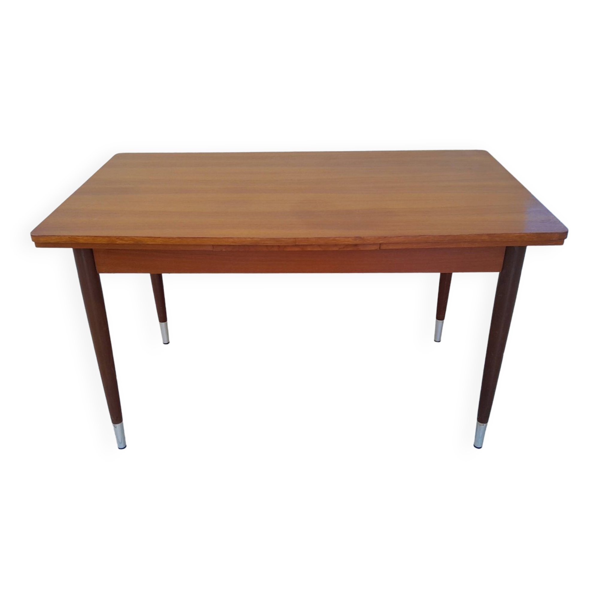 Scandinavian vintage extendable teak table 1950