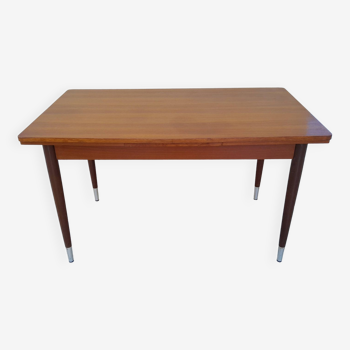 Scandinavian vintage extendable teak table 1950