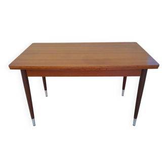 Scandinavian vintage extendable teak table 1950