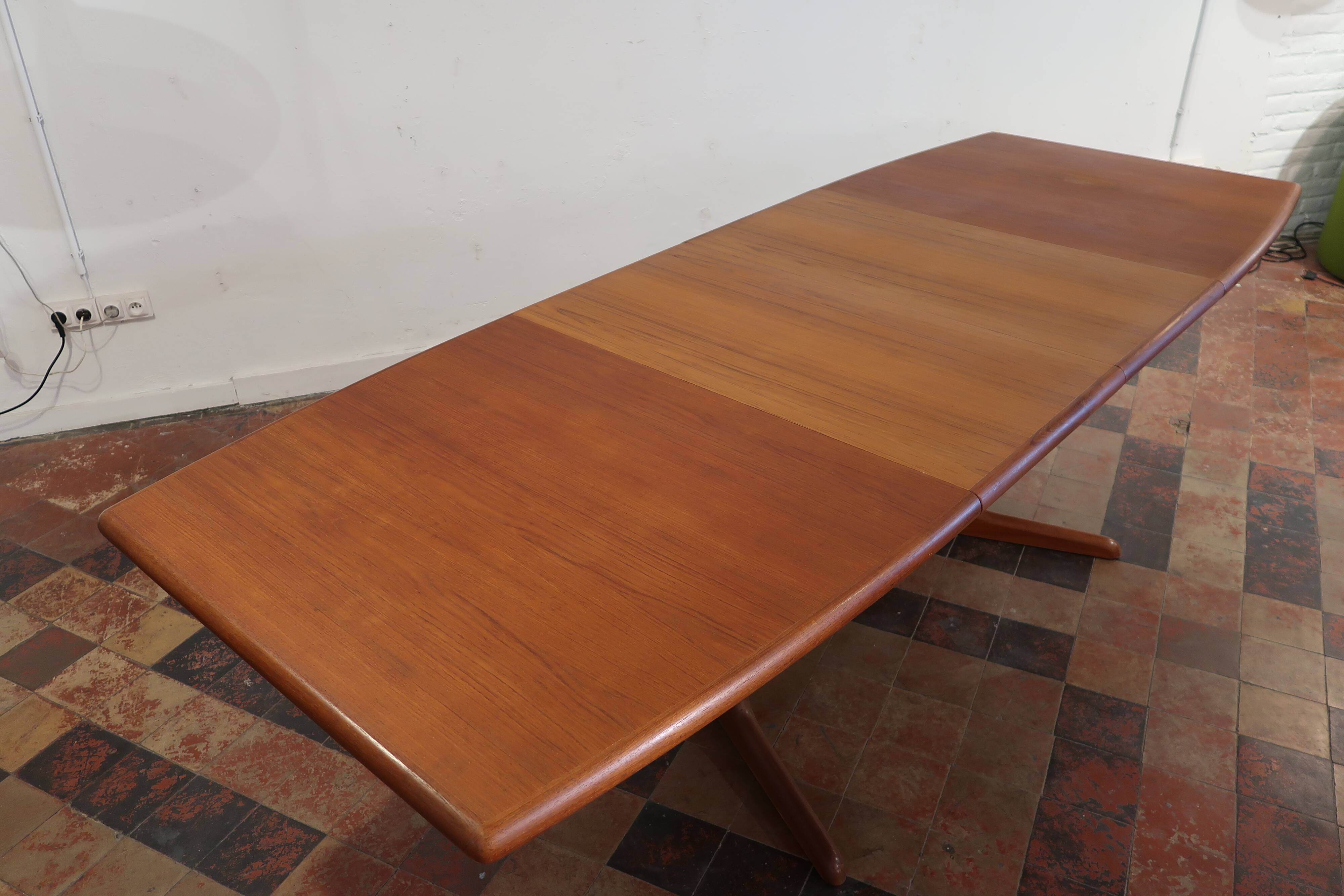 Table dining teak with extensions, Denmark 1960's