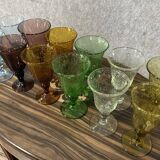Biot: magnificent series of 12 bubble glasses in 6 different colors